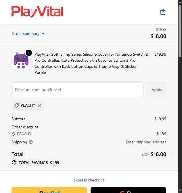 PlayVital checkout page showing PlayVital promo code box | Screenshot taken by SimplyCodes community member on Feb 5, 2026