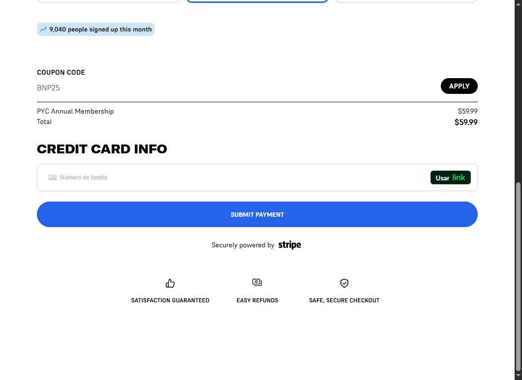 PlayYourCourt checkout page showing PlayYourCourt coupon code box | Screenshot taken by SimplyCodes community member on Jan 13, 2026