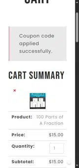 EASY coupon verification screenshot