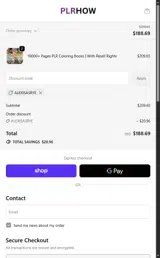 PLRHOW coupon verification screenshot