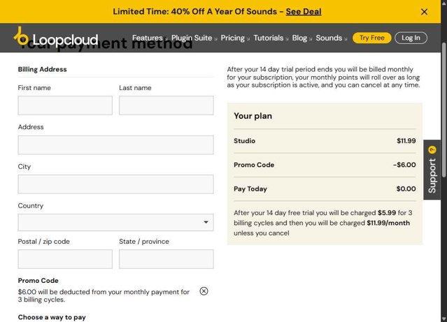 Plugin Boutique checkout page showing Plugin Boutique coupon code box | Screenshot taken by SimplyCodes community member on Aug 26, 2025