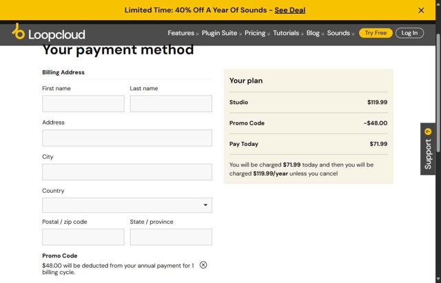 Plugin Boutique checkout page showing Plugin Boutique coupon code box | Screenshot taken by SimplyCodes community member on Aug 19, 2025