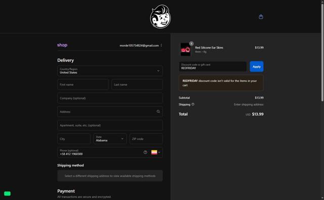 Plug Your Holes checkout page showing Plug Your Holes discount code box | Screenshot taken by SimplyCodes community member on Sep 8, 2025