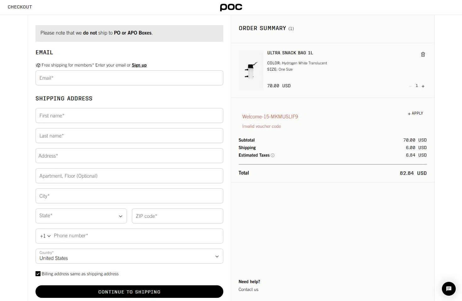 Verification screenshot for 15% Off Storewide at POC Sports - 29d ago