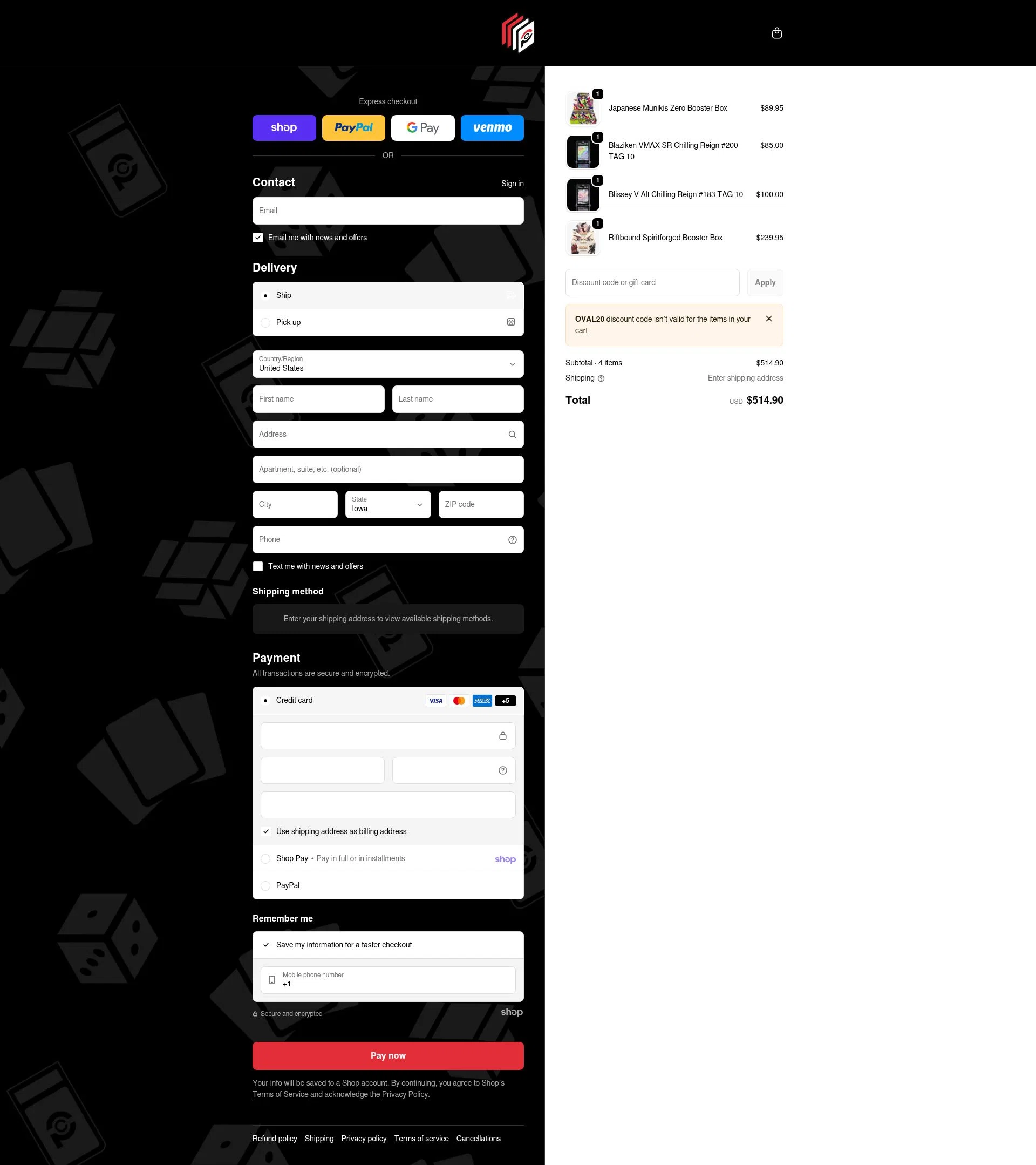 Poke Collect checkout page showing Poke Collect promo code box | Screenshot taken by SimplyCodes community member on Jan 29, 2026