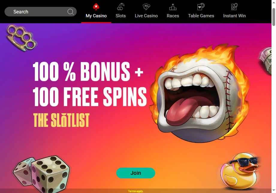 PokerStars Casino checkout page showing PokerStars Casino promo code box | Screenshot taken by SimplyCodes community member on Feb 21, 2026