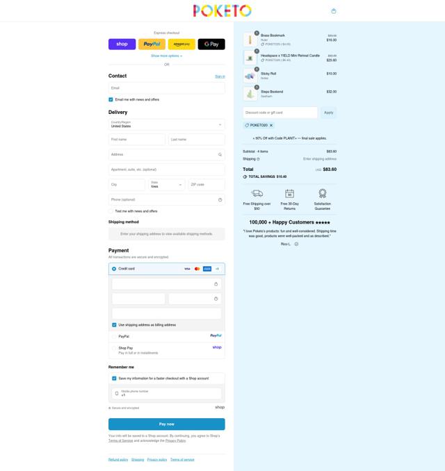 POKETO checkout page showing POKETO promo code box | Screenshot taken by SimplyCodes community member on Sep 14, 2025