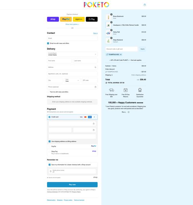 POKETO checkout page showing POKETO promo code box | Screenshot taken by SimplyCodes community member on Sep 14, 2025