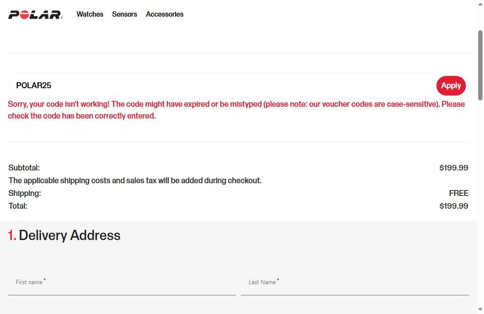 Verification screenshot for Save on Select Items at Polar - 3mo ago