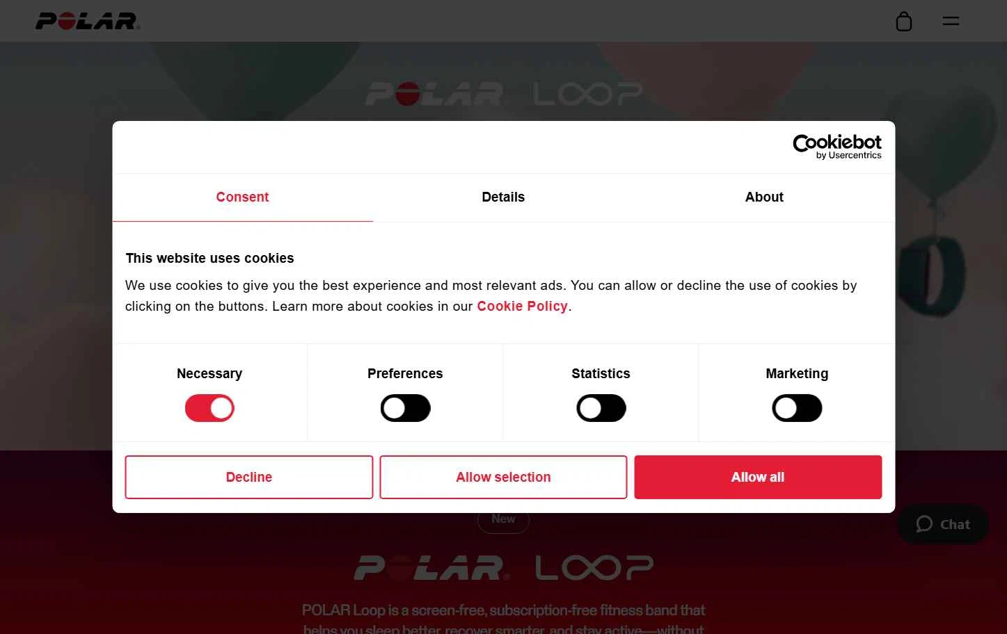 Verification screenshot for 20% Off Select Items at Polar - 4mo ago