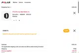 Polar coupon verification screenshot