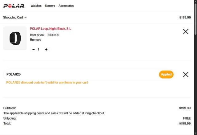 Polar checkout page showing Polar coupon code box | Screenshot taken by SimplyCodes community member on Sep 22, 2025