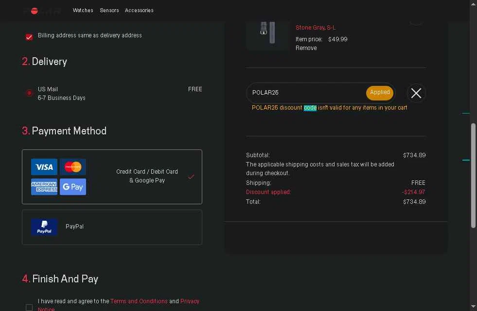 Polar checkout page showing Polar coupon code box | Screenshot taken by SimplyCodes community member on Jan 24, 2026