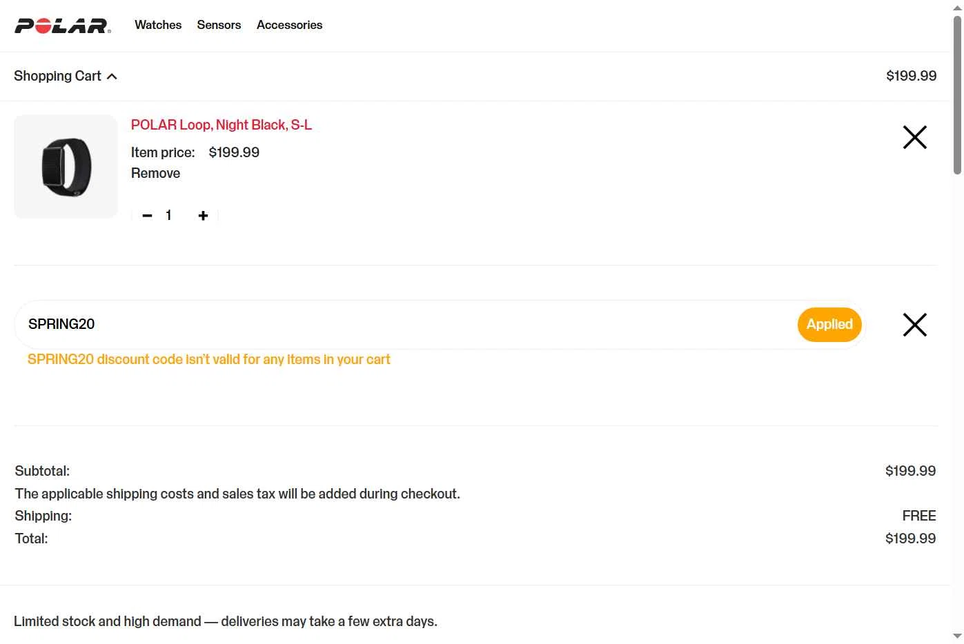 Polar checkout page showing Polar coupon code box | Screenshot taken by SimplyCodes community member on Jan 5, 2026