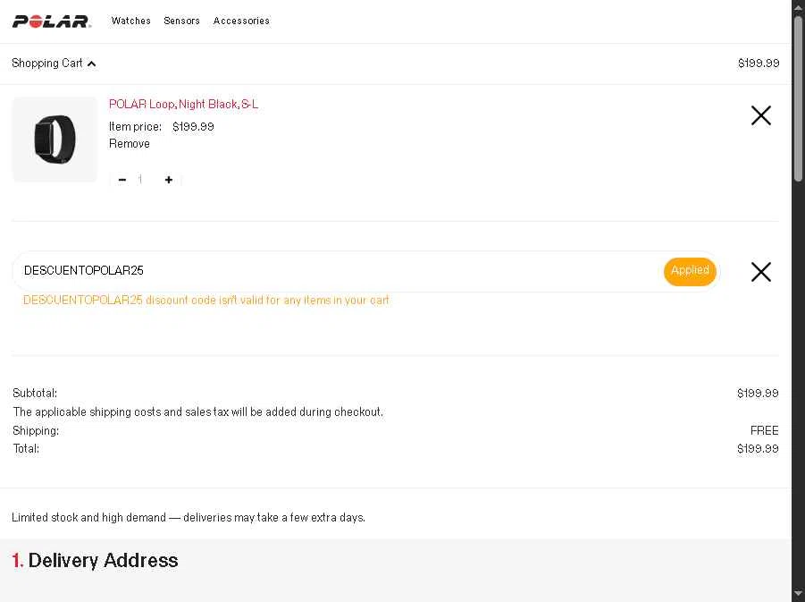 Polar checkout page showing Polar coupon code box | Screenshot taken by SimplyCodes community member on Dec 18, 2025