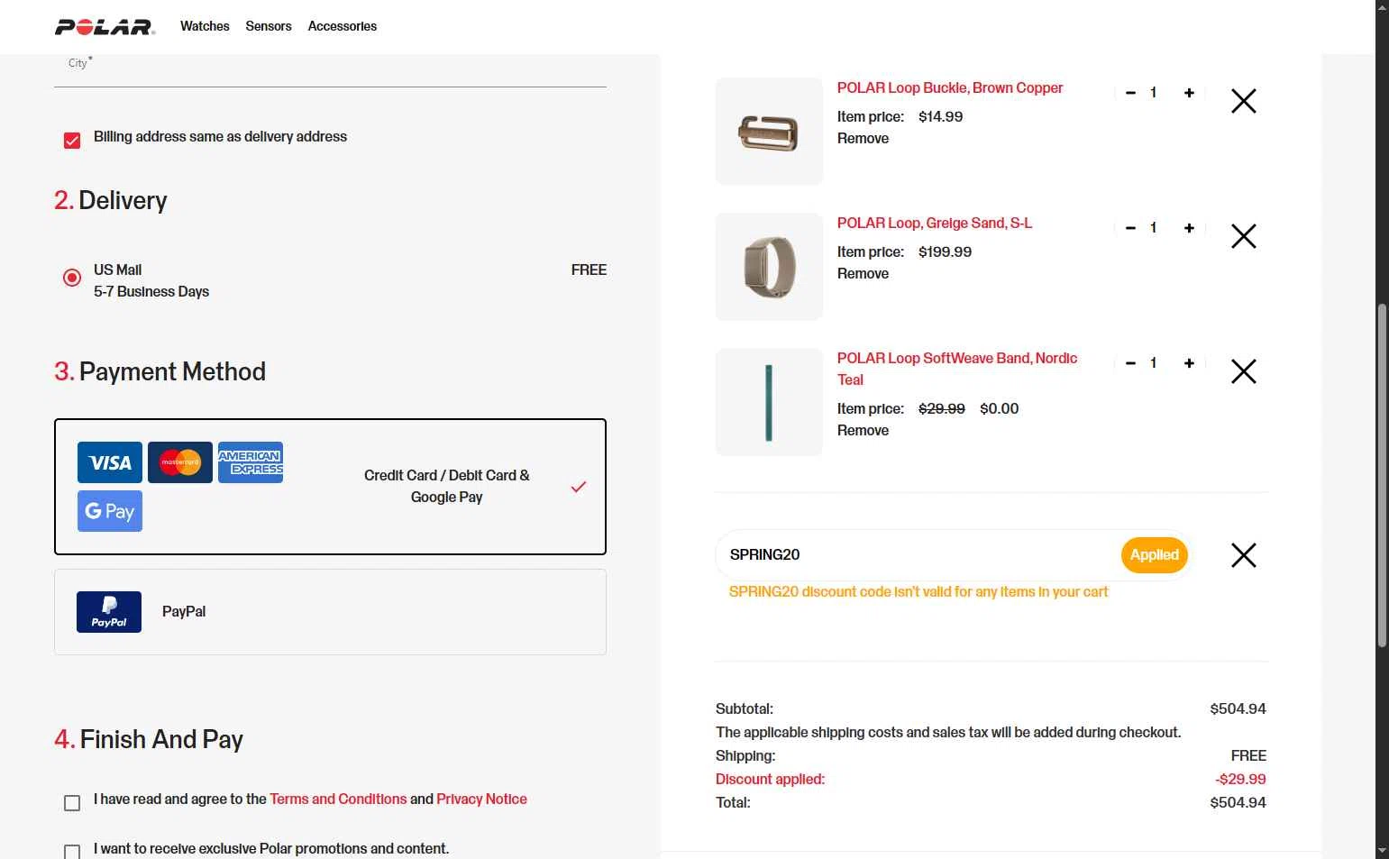 Polar checkout page showing Polar coupon code box | Screenshot taken by SimplyCodes community member on Feb 4, 2026