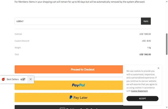 Pomoly checkout page showing Pomoly discount code box | Screenshot taken by SimplyCodes community member on Jul 7, 2025