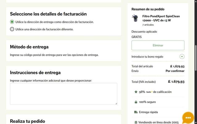 Pondkeeper checkout page showing Pondkeeper discount code box | Screenshot taken by SimplyCodes community member on Jul 18, 2025