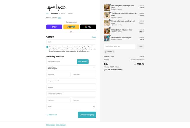 Pooky checkout page showing Pooky discount code box | Screenshot taken by SimplyCodes community member on Aug 30, 2025