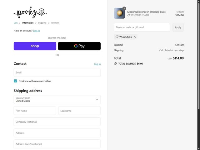 Pooky checkout page showing Pooky discount code box | Screenshot taken by SimplyCodes community member on Aug 31, 2025