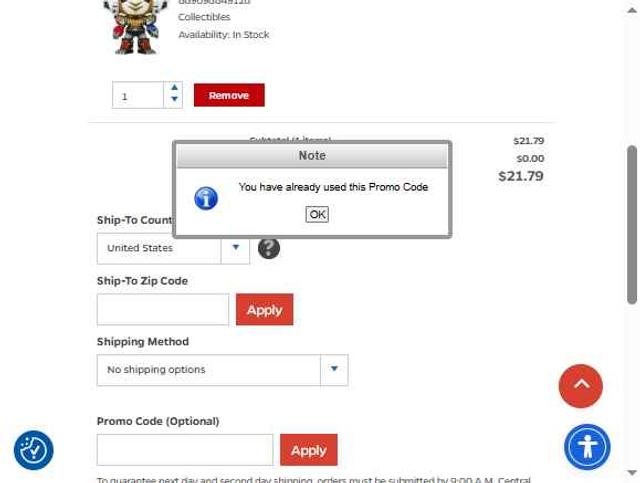 PopMarket checkout page showing PopMarket coupon code box | Screenshot taken by SimplyCodes community member on Aug 14, 2025