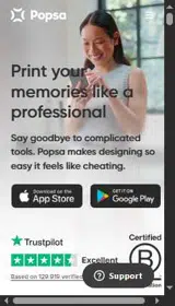 Popsa US coupon verification screenshot