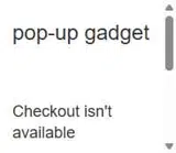 Pop-up Gadget coupon verification screenshot
