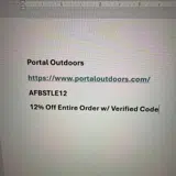 Portal Outdoor coupon verification screenshot