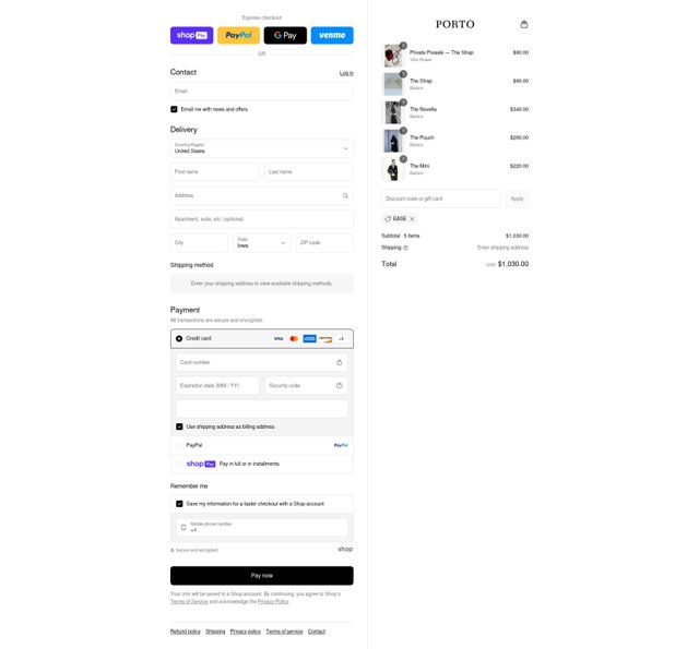 Porto checkout page showing Porto discount code box | Screenshot taken by SimplyCodes community member on Aug 12, 2025