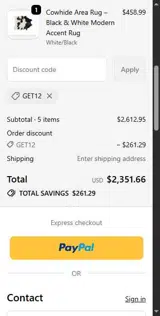 get12 coupon verification screenshot