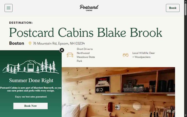Postcard Cabins checkout page showing Postcard Cabins promo code box | Screenshot taken by SimplyCodes community member on Jul 22, 2025