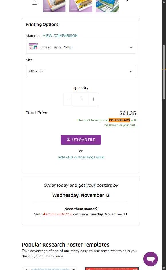 PosterNerd checkout page showing PosterNerd promo code box | Screenshot taken by SimplyCodes community member on Nov 9, 2025