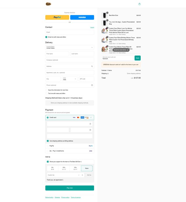 Potato Parcel checkout page showing Potato Parcel discount code box | Screenshot taken by SimplyCodes community member on Sep 7, 2025