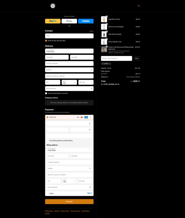 Pour More checkout page showing Pour More discount code box | Screenshot taken by SimplyCodes community member on Sep 13, 2025