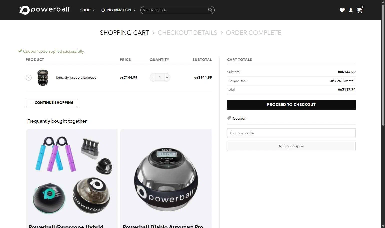 Powerballs.com checkout page showing Powerballs.com promo code box | Screenshot taken by SimplyCodes community member on Sep 12, 2025