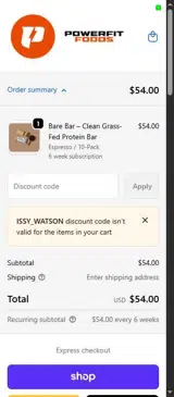 issy_watson coupon verification screenshot