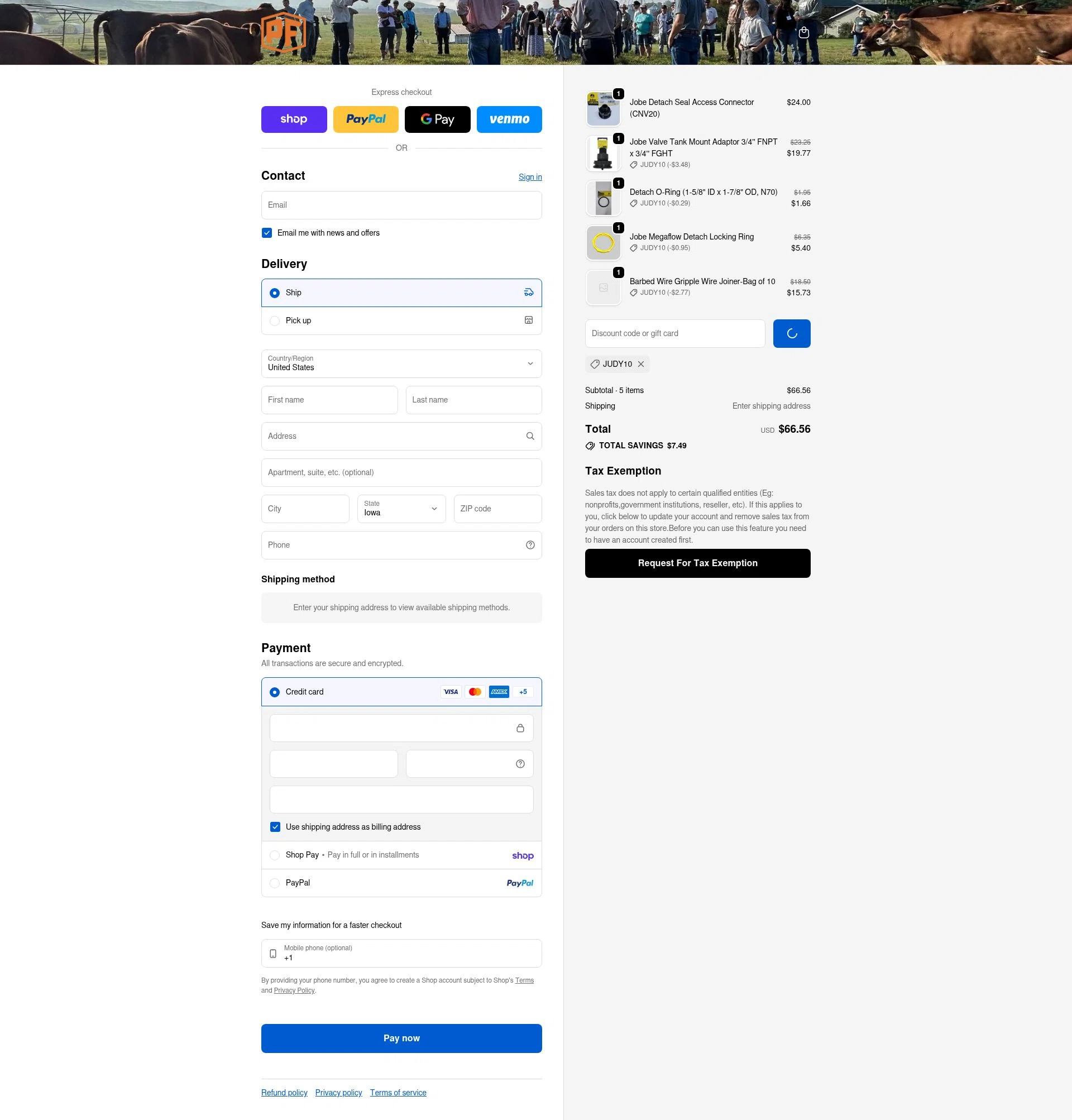Powerflex checkout page showing Powerflex promo code box | Screenshot taken by SimplyCodes community member on Feb 2, 2026