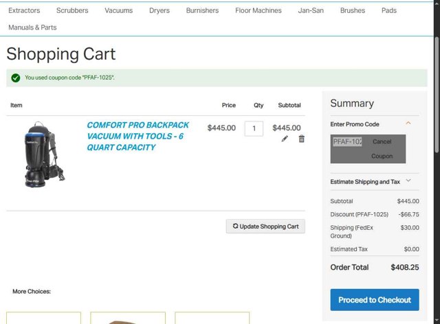 Powr Flite checkout page showing Powr Flite discount code box | Screenshot taken by SimplyCodes community member on Jul 30, 2025
