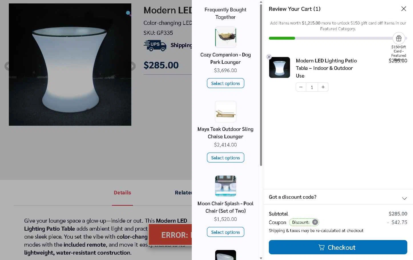 Practice Sports checkout page showing Practice Sports coupon code box | Screenshot taken by SimplyCodes community member on Jan 8, 2026