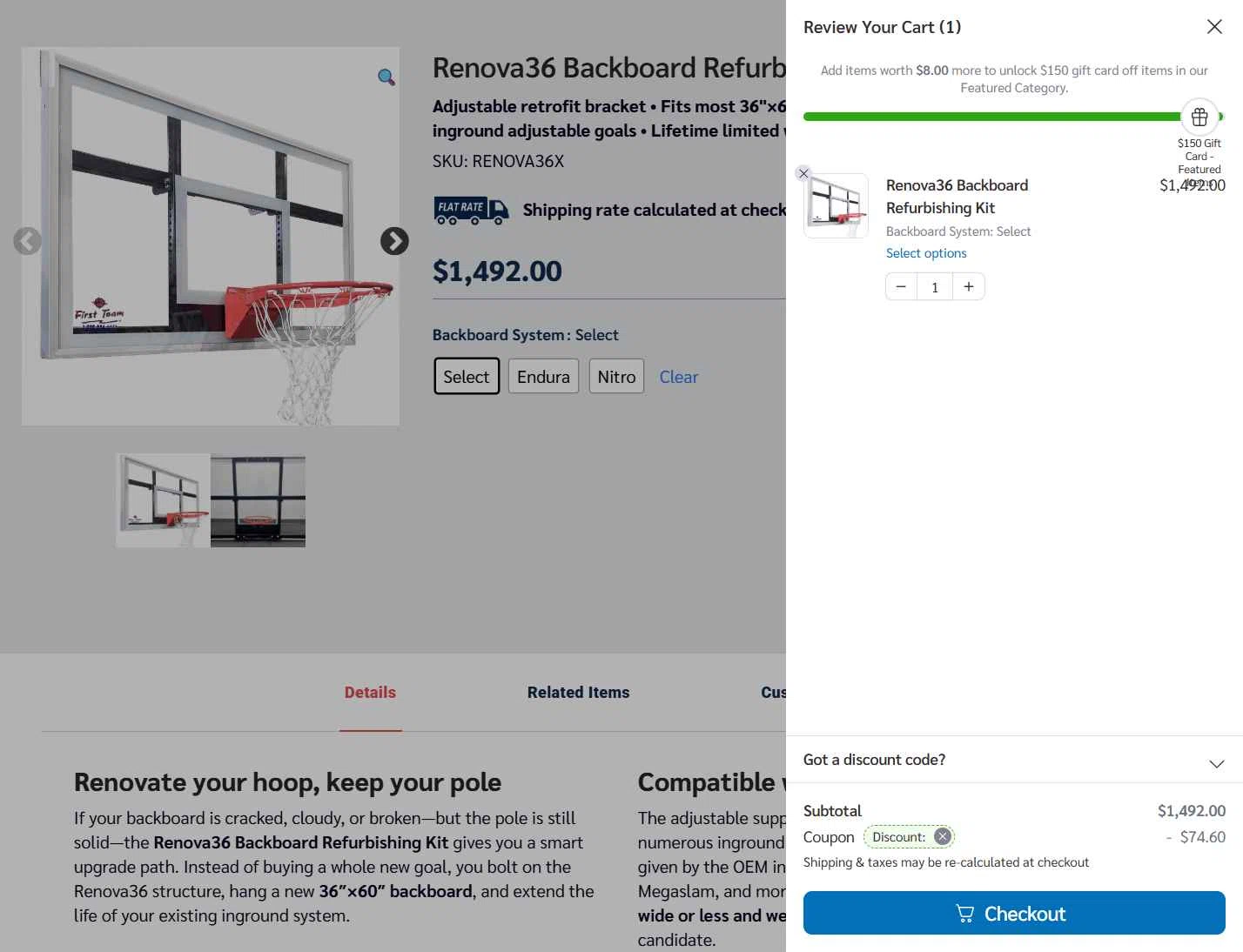 Practice Sports checkout page showing Practice Sports coupon code box | Screenshot taken by SimplyCodes community member on Dec 8, 2025