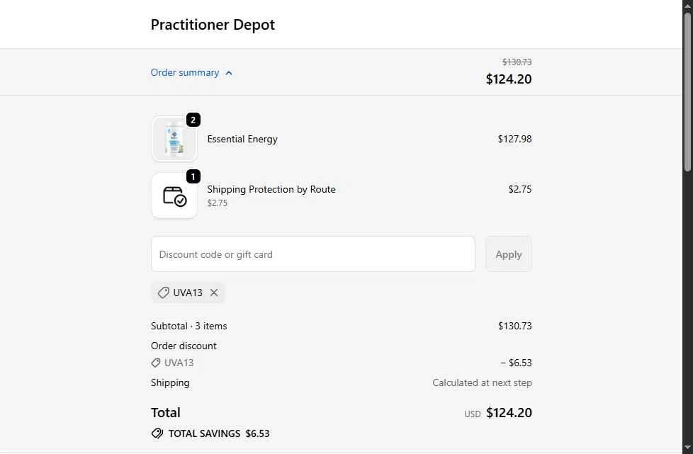 Practitioner Depot checkout page showing Practitioner Depot promo code box | Screenshot taken by SimplyCodes community member on Dec 29, 2025