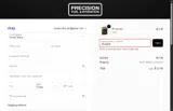 Precision Fuel & Hydration coupon verification screenshot