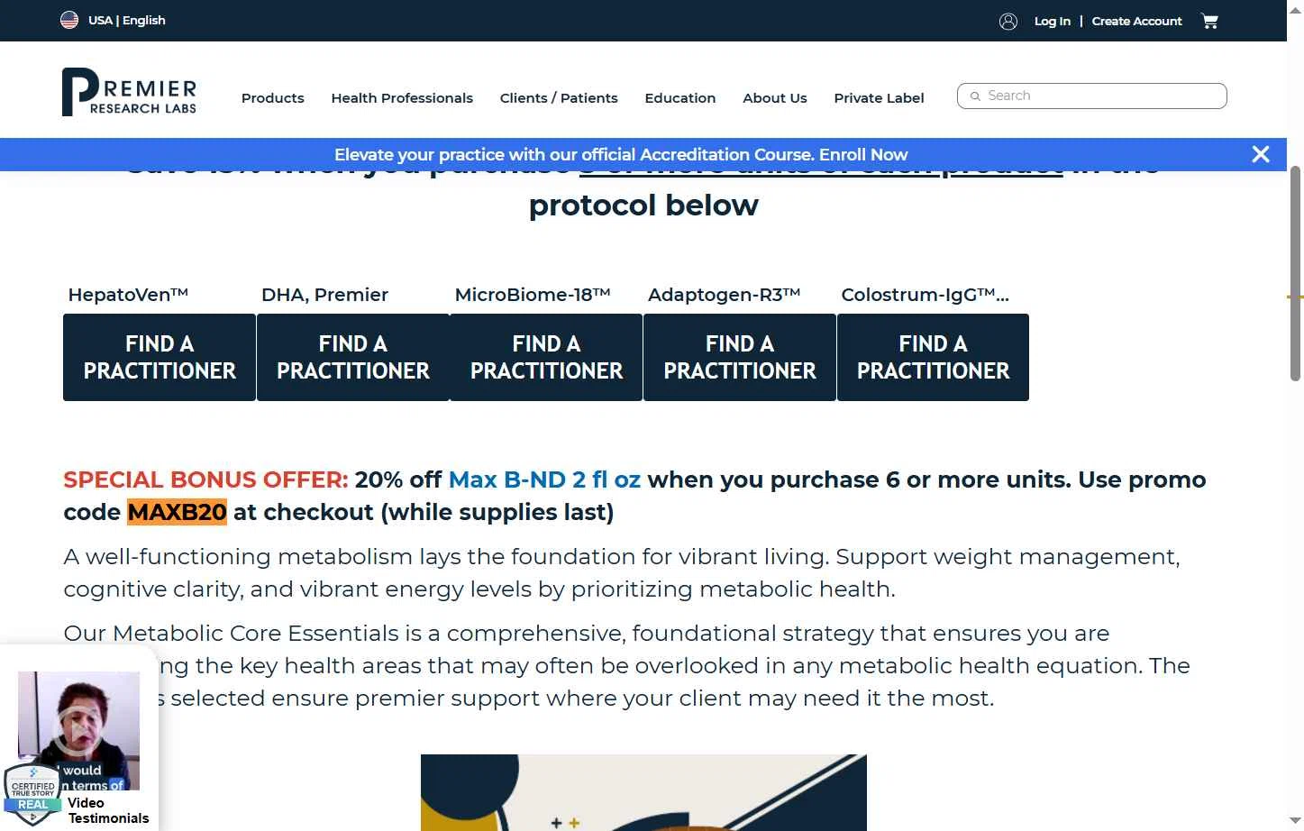 Premier Research Labs checkout page showing Premier Research Labs discount code box | Screenshot taken by SimplyCodes community member on Jul 9, 2025