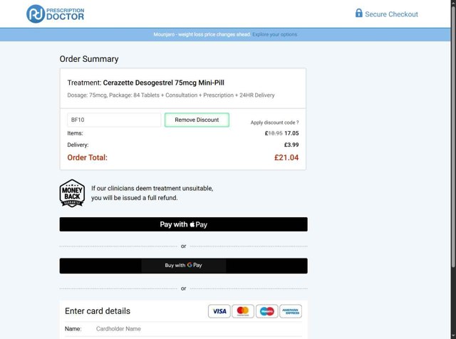 Prescription Doctor checkout page showing Prescription Doctor discount code box | Screenshot taken by SimplyCodes community member on Aug 28, 2025