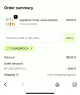 CASADEPOCA coupon verification screenshot