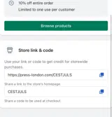 CESTJULS coupon verification screenshot