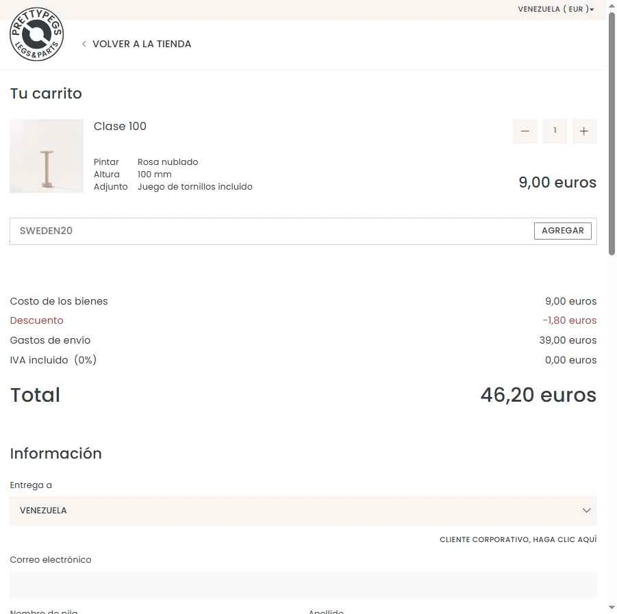 Prettypegs checkout page showing Prettypegs promo code box | Screenshot taken by SimplyCodes community member on Jun 5, 2025