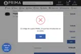 Prima_10 coupon verification screenshot