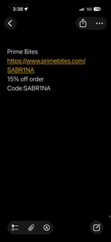 SABR1NA coupon verification screenshot