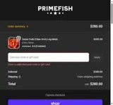 PRIMEFISH20 coupon verification screenshot
